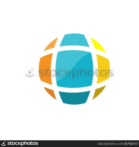abstract earth globe logo design. Earth logo. Globe logo icon