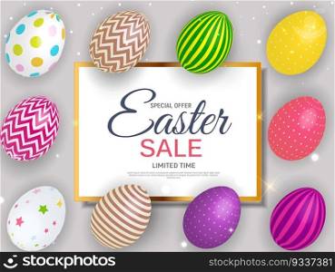 Abstract Easter Sale Template Background Vector Illustration EPS10. Abstract Easter Sale Template Background Vector Illustration
