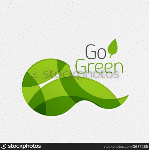 Abstract eco green shape