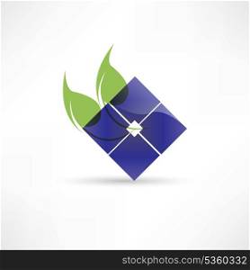 Abstract eco leaf icon