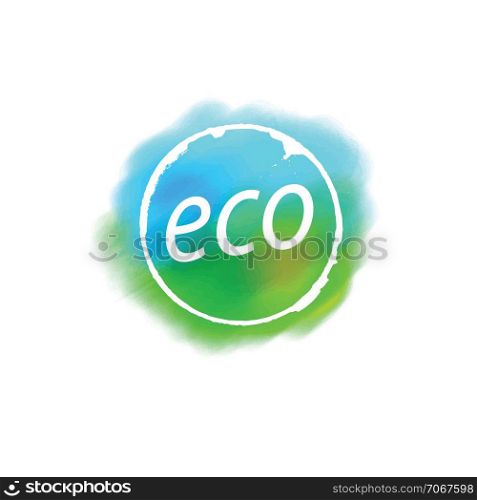Abstract eco sign. Vector illustration of the icon.. Abstract eco sign. Vector illustration of the icon