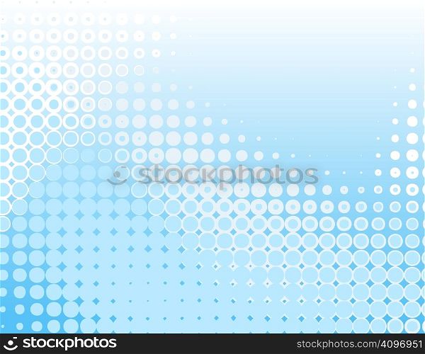 Abstract editable vector background of a blue dot pattern
