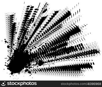 Abstract editable vector illustration of splattered ink