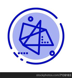 Abstract, Effects, Graphics, Motion, Special Blue Dotted Line Line Icon