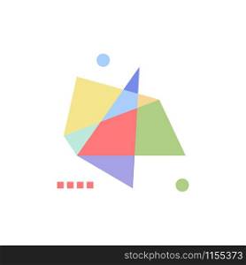 Abstract, Effects, Graphics, Motion, Special Flat Color Icon. Vector icon banner Template