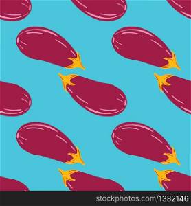 Abstract eggplants seamless pattern. Aubergines draw wallpaper. Design for fabric, textile print, wrapping paper, textile, cover. Geometric vector illustration. Abstract eggplants seamless pattern. Aubergines draw wallpaper.