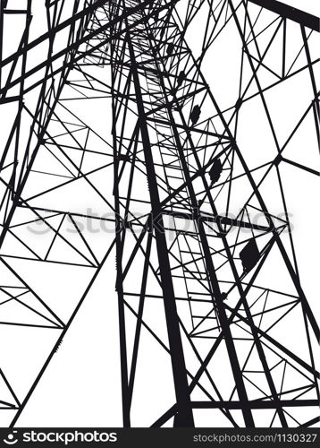 Abstract Electrical tower illustration