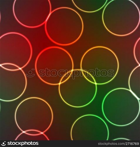 Abstract elegance background with lighting rings. Vector illustration. Seamless pattern. EPS-10.