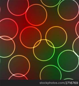 Abstract elegance background with lighting rings. Vector illustration. Seamless pattern. EPS-10.