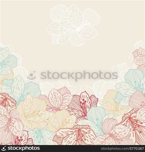 Abstract elegance seamless flower background with orchid.