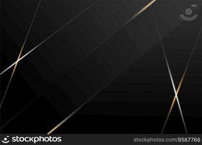 Abstract elegant black background with golden line
