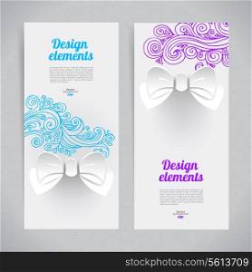 Abstract elegant design with paper bow