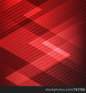 Abstract elegant geometric triangles red background with diagonal lines pattern technology style. Vector illustration
