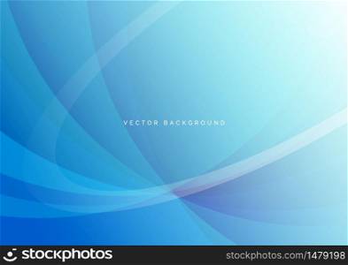 Abstract elegant light blue curve background. You can use for ad, poster, template, business presentation. Vector illustration