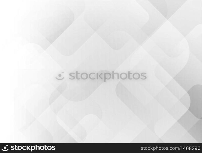 Abstract elegant white and gray geometric square layer background. Vector illustration