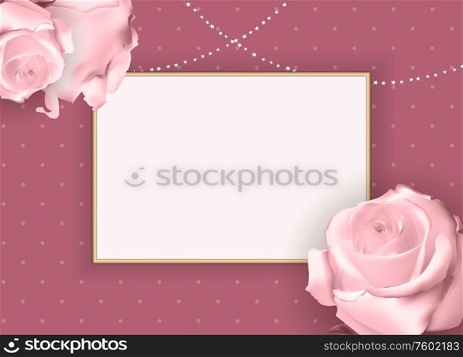 Abstract Empty Frame roth Rose. Vector Illustration Background EPS10. Abstract Empty Frame roth Rose. Vector Illustration Background