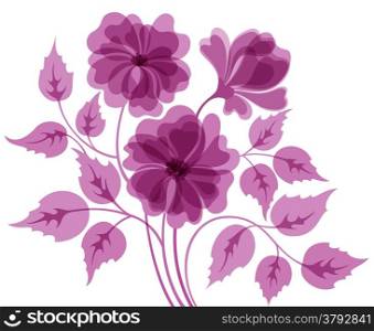 Abstract EPS10 colorful flower background in purple tones
