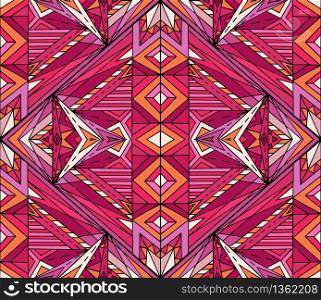 Abstract ethnic pattern in pink tones. Vector background for your creativity. Abstract ethnic pattern in pink tones. Vector background for you
