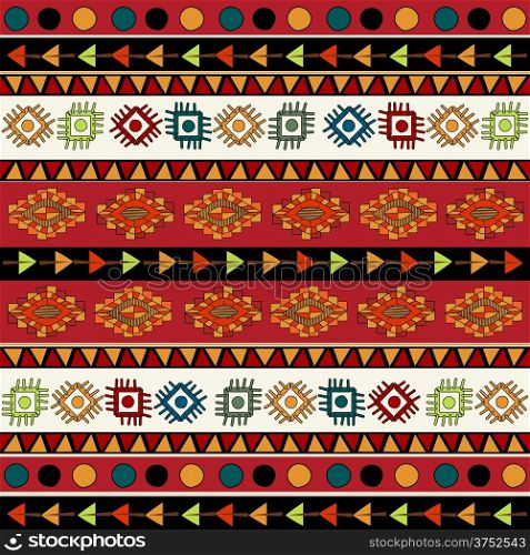 Abstract Ethnic pattern in vivid colors. Fancy multicolored background ornament.