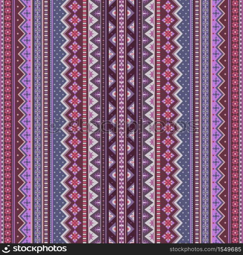 Abstract ethnic stripe seamless pattern, ornamental vector vintage background. Abstract ethnic stripe pattern, vector background