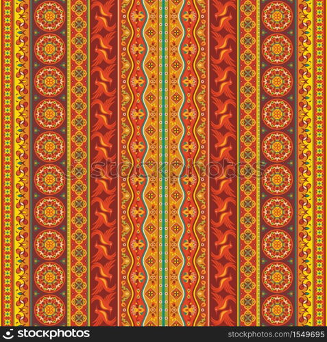 Abstract ethnic stripe seamless pattern, ornamental vector vintage background. Abstract ethnic stripe pattern, vector background