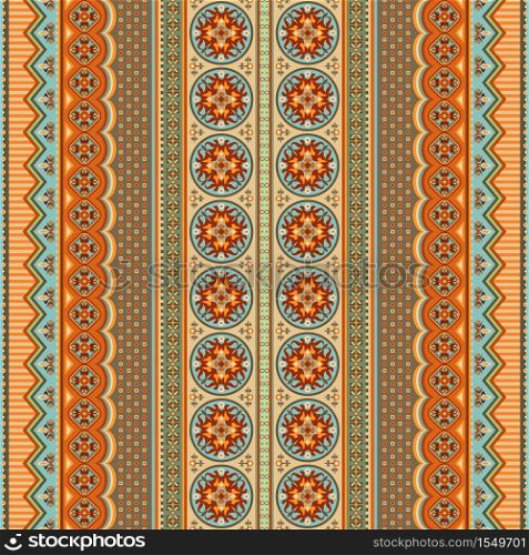 Abstract ethnic stripe seamless pattern, ornamental vector vintage background. Abstract ethnic stripe pattern, vector background