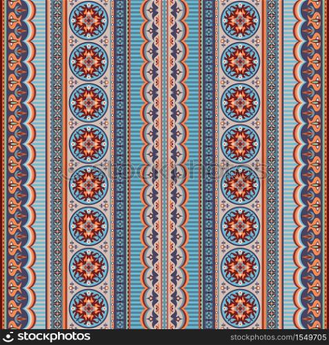 Abstract ethnic stripe seamless pattern, ornamental vector vintage background. Abstract ethnic stripe pattern, vector background