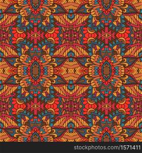 Abstract ethnic Tribal vintage indian textile ethnic seamless pattern ornamental. Vector colorful flower art background. Vector seamless pattern african art batik ikat. Ethnic ptint vintage design.