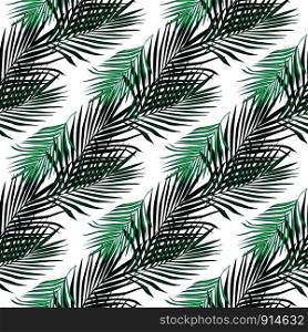 Abstract exotic fern leaf seamless pattern. Tropical palm leaves pattern. Botanical background. Trendy fabric design. Vector illustration. Abstract exotic fern leaf seamless pattern. Tropical palm leaves pattern.