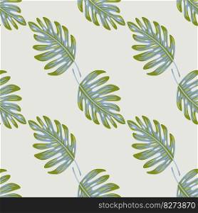 Abstract exotic plant seamless pattern. Botanical leaf wallpaper. Tropical pattern, palm leaves floral background. Design for fabric, textile print, wrapping, cover. Vector illustration. Abstract exotic plant seamless pattern. Botanical leaf wallpaper. Tropical pattern, palm leaves floral background.