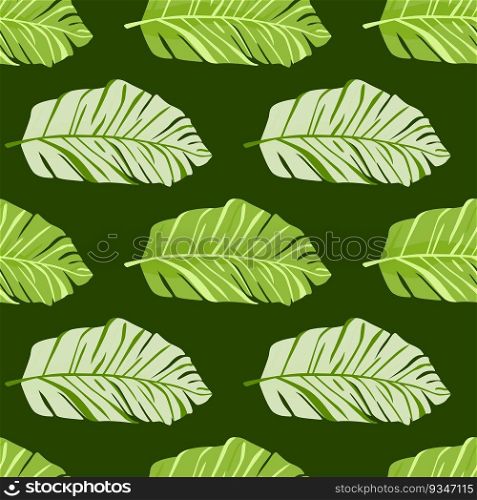 Abstract exotic plant seamless pattern. Botanical leaves wallpaper. Tropical pattern backdrop with palm leaf and floral motifs. For fabric design, textile print, wrapping paper, or even as a cover.. Abstract exotic plant seamless pattern. Botanical leaves wallpaper. Tropical pattern backdrop with palm leaf and floral motifs.