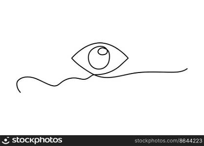 Abstract eye line for print design. Contour icon. Vector illustration. stock image. EPS 10.