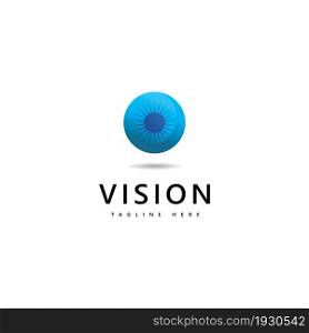 Abstract Eye Logo Letter vision eye symbol vector template design