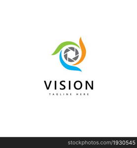 Abstract Eye Logo Letter vision eye symbol vector template design