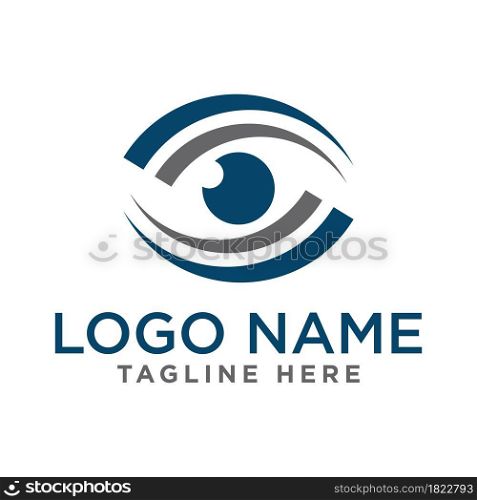 abstract eye logo vector design template