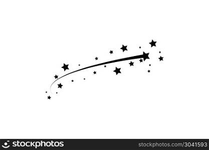 Abstract Falling Star - Black Shooting Star with Elegant Star Trail on White Background - Meteoroid, Comet, Asteroid, Stars. Abstract Falling Star - Black Shooting Star with Elegant Star Trail on White Background - Meteoroid, Comet, Asteroid, Stars.