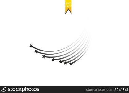 Abstract Falling Star - Black Shooting Star with Elegant Star Trail on White Background - Meteoroid, Comet, Asteroid, Stars. Abstract Falling Star - Black Shooting Star with Elegant Star Trail on White Background - Meteoroid, Comet, Asteroid, Stars.
