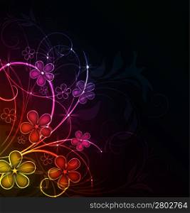 Abstract fantasy floral background