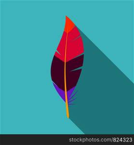 Abstract feather icon. Flat illustration of abstract feather vector icon for web design. Abstract feather icon, flat style