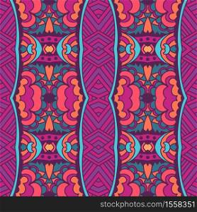 Abstract festive colorful grunge vector ethnic tribal pattern. striped surface design. Vector seamless abstract hand drawn style pattern. Background ornament colorful