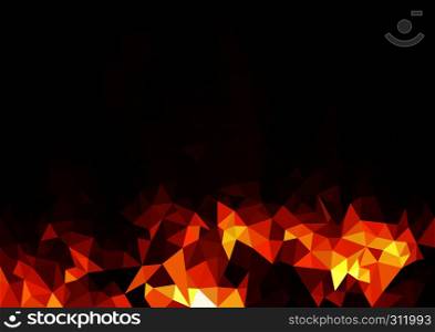 Abstract Fiery Polygonal Background