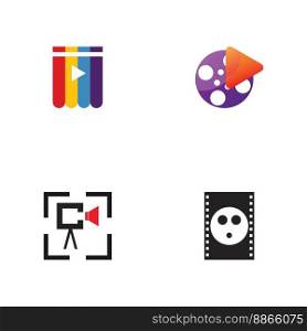 abstract film symbol and images illustration