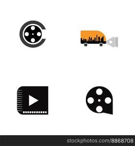 abstract film symbol and images illustration