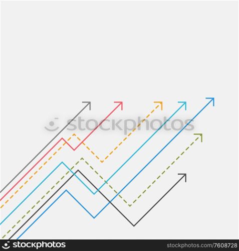 Abstract financial chart with arrow. Vector Illustration EPS10. Abstract financial chart with arrow. Vector Illustration