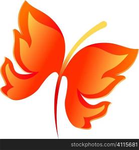 Abstract fire butterfly