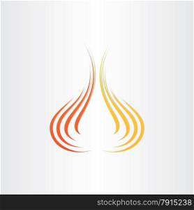 abstract fire symbol background fuel blaze power icon warm heat