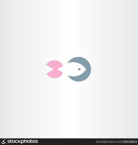 abstract fish icon stylized vector symbol design