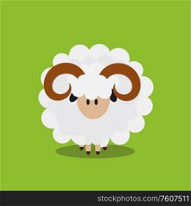 Abstract flat sheep icon. Vector illustrator EPS10. Abstract flat sheep icon. Vector illustrator