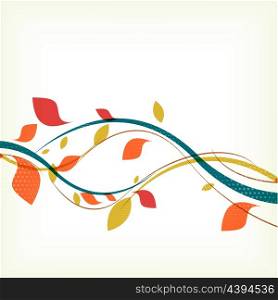 Abstract floral autumn background