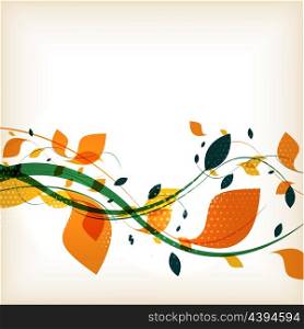 Abstract floral autumn background